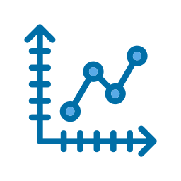 graphique linéaire Icône