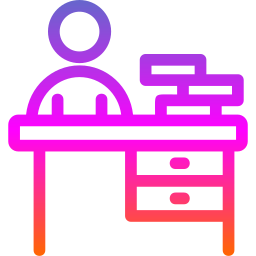 Office desk icon