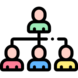 diagramma organizzativo icona