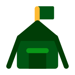 Military camp icon