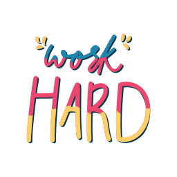 Work hard sticker