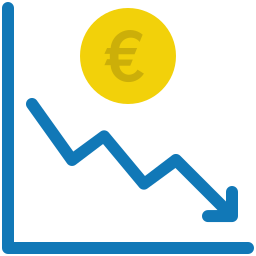 graphique linéaire Icône