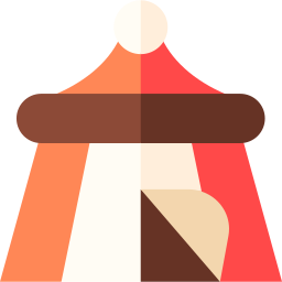 Circus tent icon