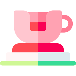 taza de té giratoria icono