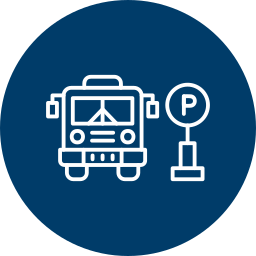 estacionamento de ônibus Ícone