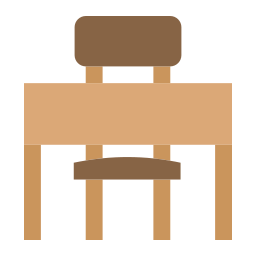 sedia e tavolo icona