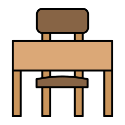 krzesło i stół ikona