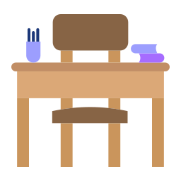 chaise et table Icône