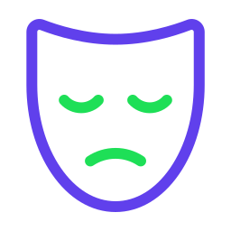 Sad mask icon