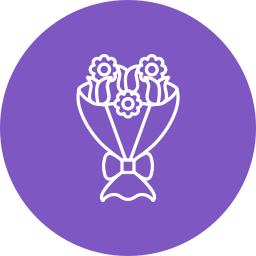 Flower bouquet icon