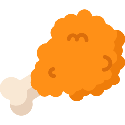 pollo frito icono