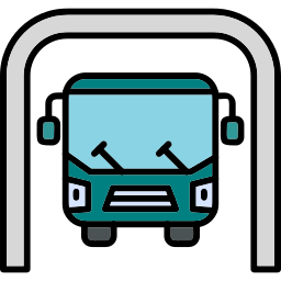 Garaje de autobuses icono