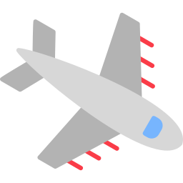 Airplane arriving icon