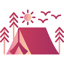 Camping tent icon