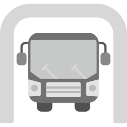 deposito dei bus icona