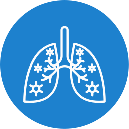 Infected lungs icon