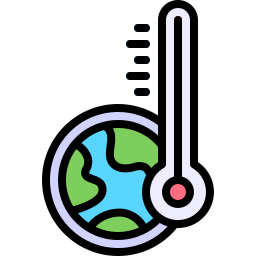 le réchauffement climatique Icône