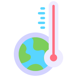 le réchauffement climatique Icône