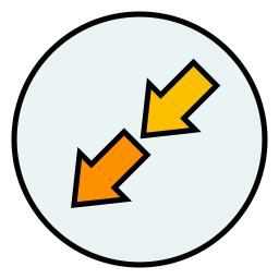 Left down arrow icon