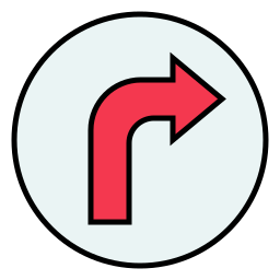 Right arrow angle icon