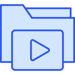 carpeta de video icono