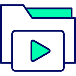 Папка с видео иконка