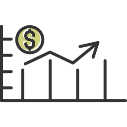 aplicación de bolsa de valores icono