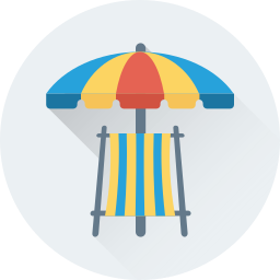 sedia da spiaggia icona
