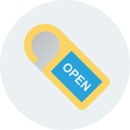 Open sign icon