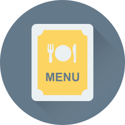 restaurant menu icoon