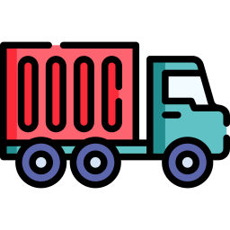 Container truck icon