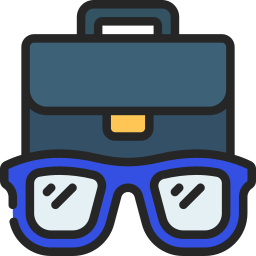 Nerd glasses icon