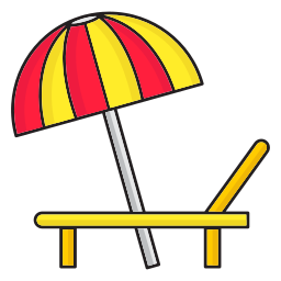 Sun umbrella icon