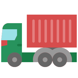 Container truck icon