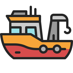 Fishing boat icon