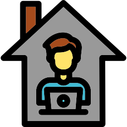 Working at home icon