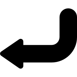 curva freccia sinistra icona