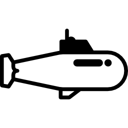 sous-marin orienté à droite Icône