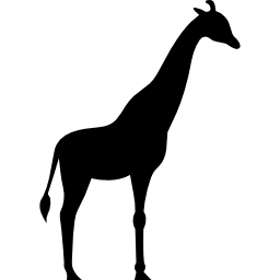 girafe face à droite Icône