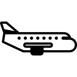 vliegtuig naar rechts gericht icoon
