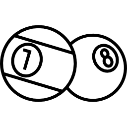 due palle da biliardo icona