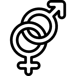 mannelijke en vrouwelijke geslachten icoon