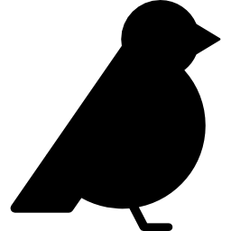 vogel mit blick nach rechts icon