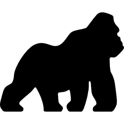 gorila mirando a la derecha icono