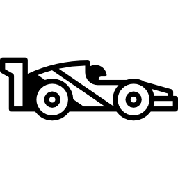 voiture de formule 1 face à droite Icône
