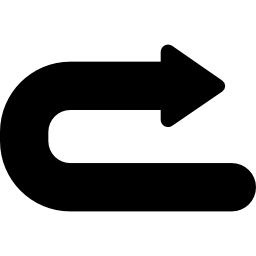 curva freccia destra icona