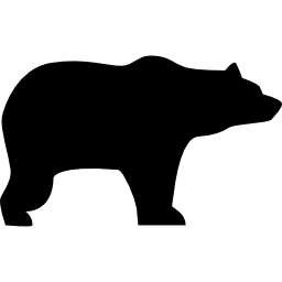 niedźwiedź skierowany w prawo ikona