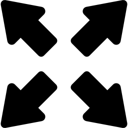 quatre flèches d'extension Icône