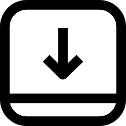 botón de descarga icono