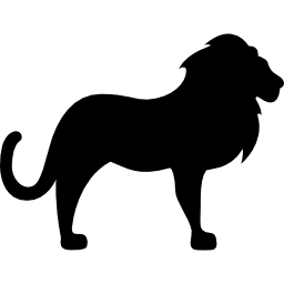 león mirando a la derecha icono